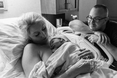 First family photo - hospital birth in San Antonio